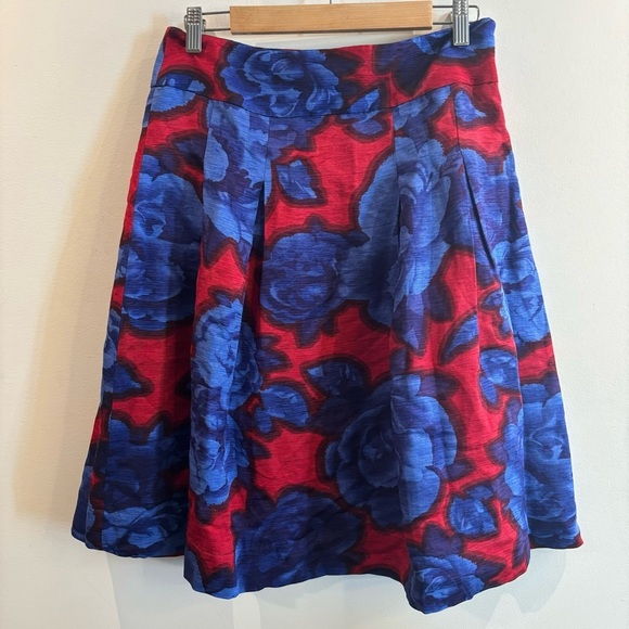 SISSY ME Sz M Skirt Pleated Mulberry Silk Linen Blend Lined Zipper Closure NEW - Picture 5 of 10